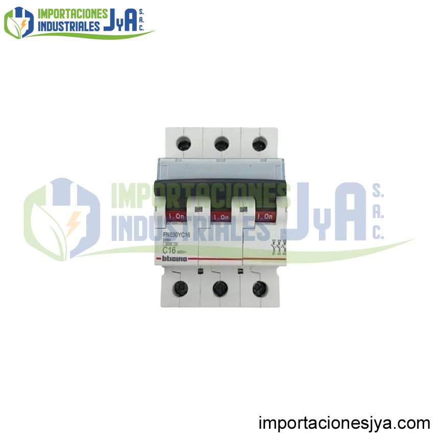 INTERRUPTOR TERMOMAGNÉTICO 3X16A 220V-10KA BTICINO LEGRAND