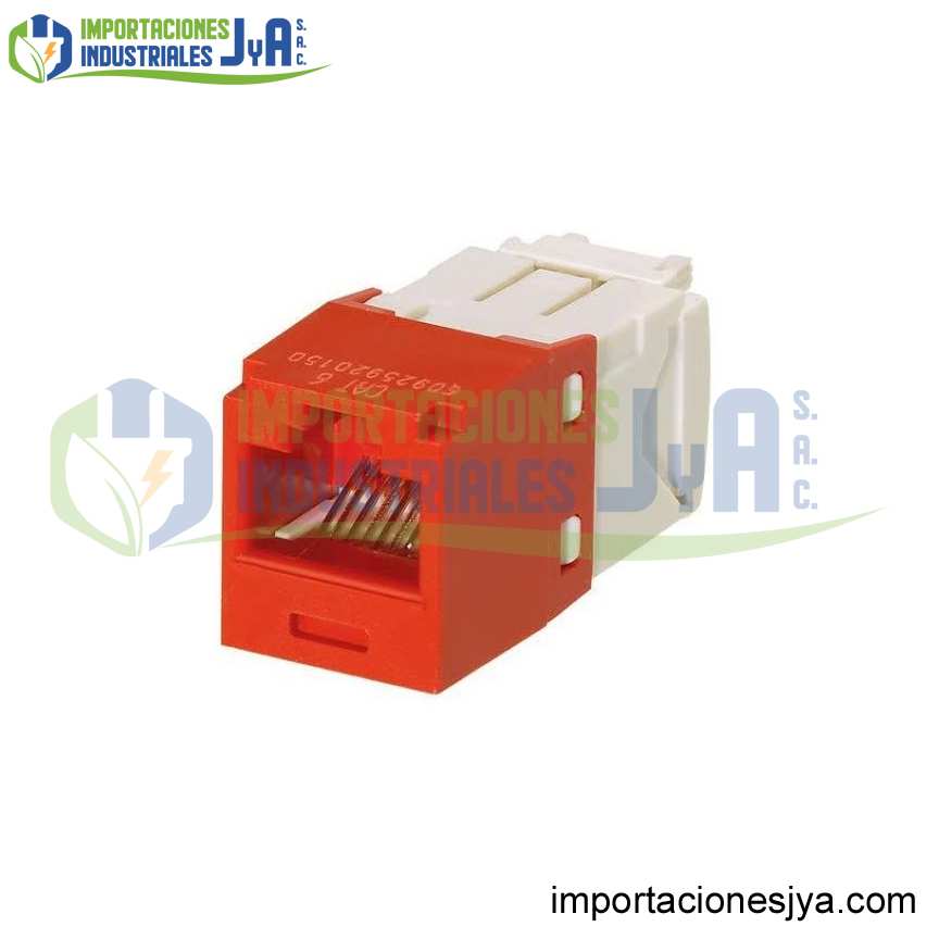 JACK RJ45 CAT6 ROJO/NEGRO/BLANCO/AZUL PANNET
