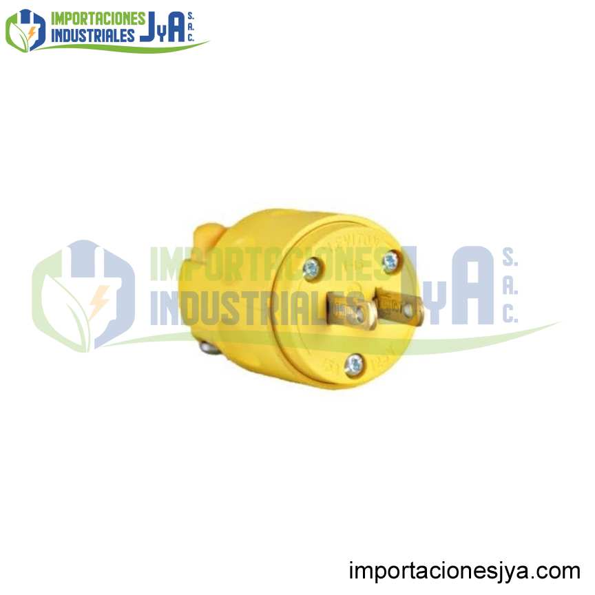 ENCHUFE LEVITON SIN LINIA TIERRA AMARILLO 16A